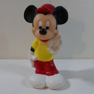 Vintage 80s Playskool Baby Disney Mickey Mouse rubber Squeaky Squeeze Toy