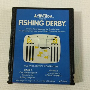 Fishing Derby for Atari 2600 Video Game Console activision,1980 Cartridge  Only 