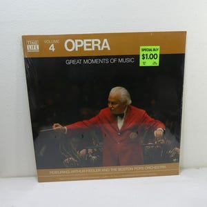 Arthur Fiedler and the Boston Pops Orchestra - Great Moments Of Music Vol. 4: Opera - 12&quot; vinyl lp (Time Life Records,1980) Still Sealed