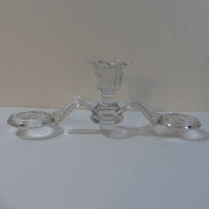 Vintage 50s Cambridge Glass 10" Crystal Epergne Vase Arm for Two Vases with Holder ~ Cambridge Arms Smart Table Appointments component