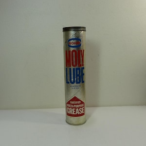 May include: A silver tube of Solio Moly Lube fortified multi-purpose grease. The tube is labeled with the words "Solio Moly Lube" in blue and red lettering. The tube contains 14.8 oz of grease.