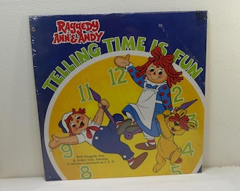 Raggedy Ann & Andy - Telling Time Is Fun - KSS 5017 - 12&quot; vinyl lp (Kid Stuff Records,1981) Children&#39;s / Educational ~ Still Sealed