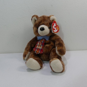 Pappa 2004 ~ Ty Beanie Babies Plush Father's Day Bear #40065 ~ vintage Collectible Stuffed Animal Toy with Tags