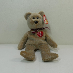 1999 Signature Bear ~ Ty Beanie Babies Plush Bear #4228 ~ vintage 90s Collectible Stuffed Animal Toy with Tags