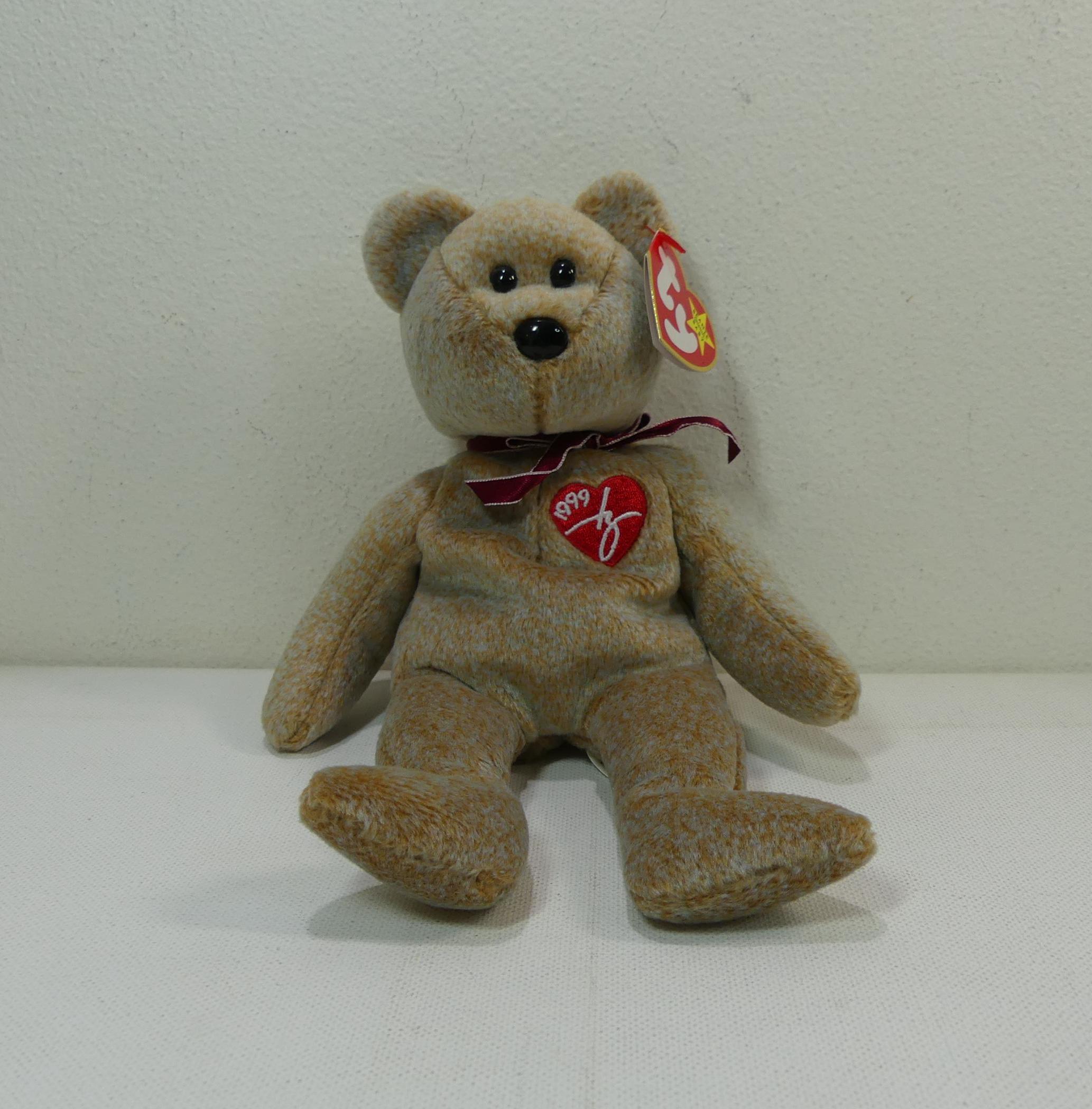 1999 Signature Bear ~ Ty Beanie Babies Plush Bear #4228 ~ Vintage