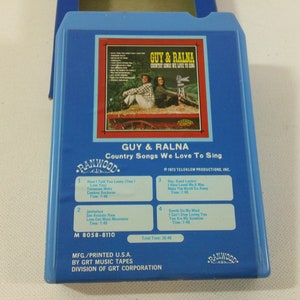 ガイ & ラルナ - Country Songs We Love To Sing - M 8058 8110 ~ 8 トラック テープ カートリッジ、アルバム (Ranwood/GRT、1973) ~ 70 年代カントリー ミュージック