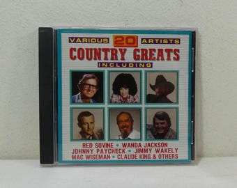 Various Artists - 20 Country Greats - HCD 347 - audio cd, compilation album (Hollywood/Highland Music,1987) Country music compact disc