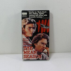The Mean Season (film 1985) - Cassette VHS, 106 min/couleur, classé R (vidéo Thorn EMI/HBO, 1985) - Thriller policier des années 80