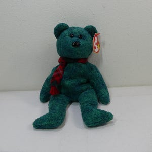 Wallace ~ Ty Beanie Babies Plüsch grüner schottischer Bär #4264 ~ vintage 1999 Sammler Kuscheltier Spielzeug mit Tags