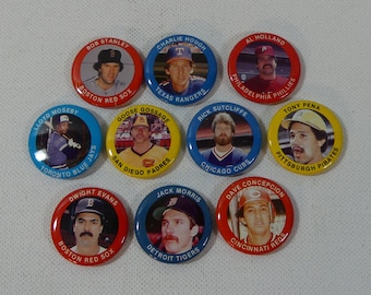 1984 MLB Fun Foods 1" Metal Pinback Baseball Player Button ~ Your Choice