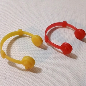 Vintage Barbie or Clone Headphones ~ Choose your Color: Red or Yellow