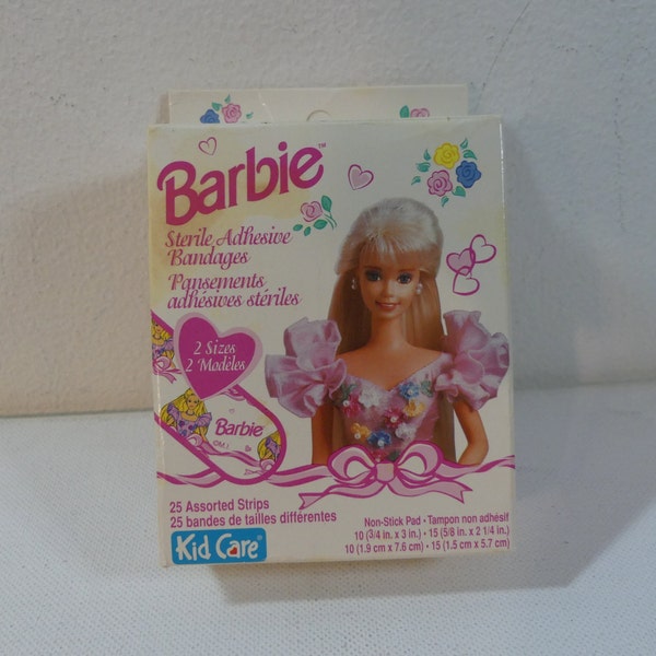Vintage 90s Kid Care Barbie Sterile Adhesive Bandages