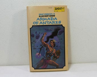 Armada de Antares ~ Dray Prescot: 11 de Alan Burt Akers (DAW Books, 1976) Libro de bolsillo de ciencia ficción y fantasía