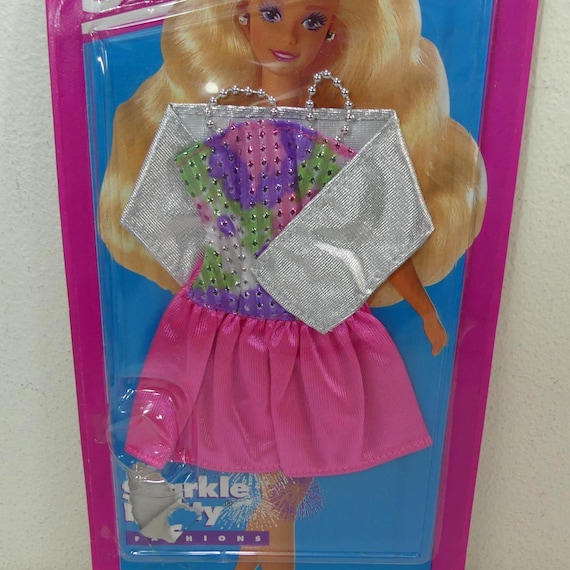 Vintage 90s Mattel Barbie Sparkle Pretty Fashions Outfit ~ Colorful Party  Dress With Silver Stole ~ Doll Clothes - Missing Shoes - Etsy