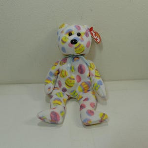 Eggs 2004 ~ Ty Beanie Babies Plush Easter Bear #40052 ~ vintage Collectible Stuffed Animal Toy with Tags