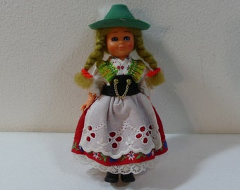 Vintage German Bavarian Traditional Folk Costume Doll with Sleepy Eyes