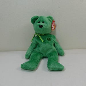 Dublin ~ Ty Beanie Babies Plush St. Patrick&#39;s Day Bear #4576 ~ vintage Collectible Stuffed Animal Toy with Tags