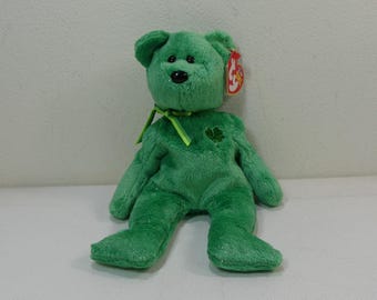 Dublin ~ Ours en peluche de la Saint-Patrick Ty Beanie Babies # 4576 ~ peluche vintage à collectionner avec étiquettes