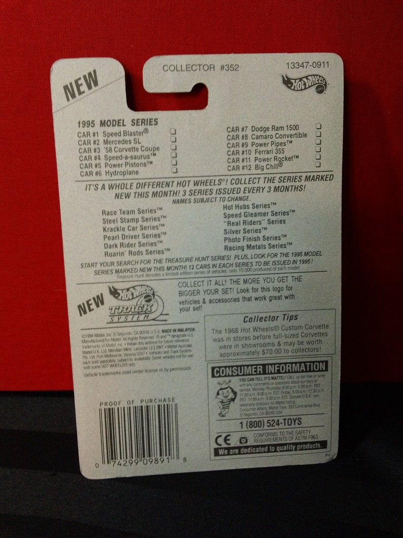 Big Chill MOC 1:64 scale diecast toy car Mattel Hot Wheels Collector #352 ~ 1995 Model Series #12 of 12