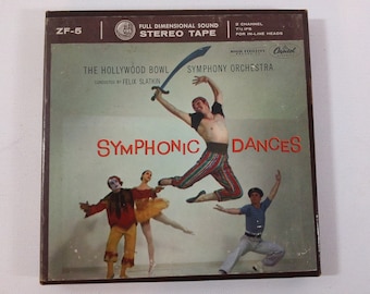 The Hollywood Bowl Symphony Orchestra conducted by Felix Slatkin - Symphonic Dances - ZF 5 ~ Reel-to-Reel Tape (Capitol Records,1957)