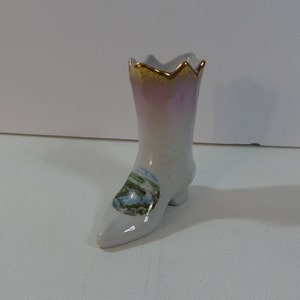 Vintage Niagara Falls, Canada Souvenir Porcelain Boot by Porzellanfabrik Friedrich Eger & Co. K.G. ~ East Germany