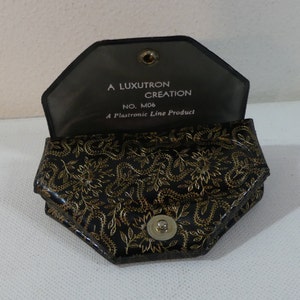 Vintage Luxutron Plastronik Faltbares Reise Nagelpflege Kit mit Schere, Feile & Pinzette
