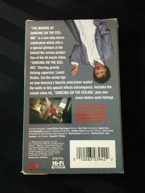 Lionel Richie The Making Of Dancing On The Ceiling Betamax Etsy