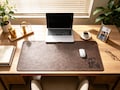 Personalized Leather Desk Mat from Photo, Custom Line Art Mouse Pad for Dad, Father’s Day Gift for Husband, Daddy Picture Desk Pad Mouse Mat product logo