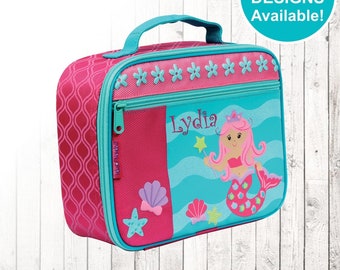 Personalized Mermaid Lunch box, Stephen Joseph Lunch Box, Embroidered Childrens Lunch Box, Monogrammed Lunch box, Mermaid