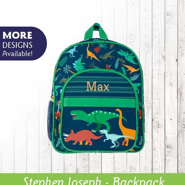 Personalized Dinosaur Backpack / Toddler Backpack with Name Monogram / Matching Dino Backpack Lunch box set