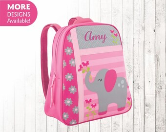 Pink Elephant Kids Backpack Personalized with embroidered Name / Closeout Stephen Joseph Go Go Backpack