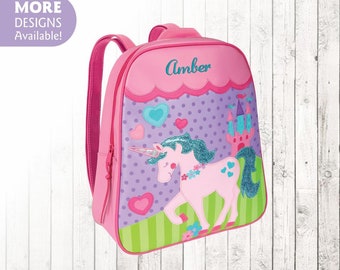 Personalized Unicorn Backpack, Embroidered Stephen Joseph Go Go Bag