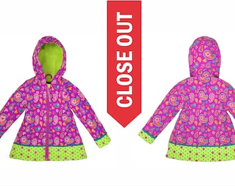 Kids Paisley Raincoat Personalized or Paisley Print Rain boots - CLOSE OUT - Limited Stock