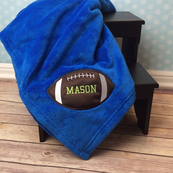 Personalized Football Blankets for Kids Etsy