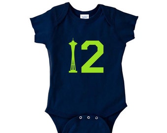 12th Man Baby Bodysuit, Football Fan One Piece