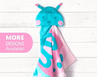 Butterfly Hooded Towel Personalized / Stephen Joseph Hooded Beach Towel for Kids