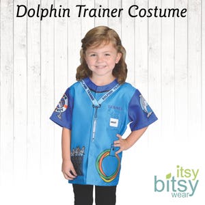 Dolphin Trainer Costume Kids Halloween Costume Personalized Career Day Outfit Kids Dress Up Dolphin Trainer Sea World Kids Dolphin Costume image 1