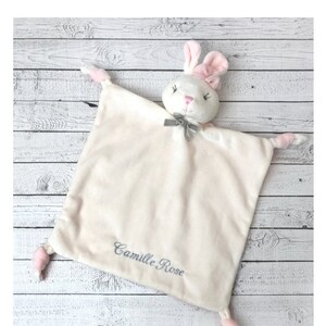 Personalized Baby Lovie / Lovey Blanket / Animal Security Blanket Bunny