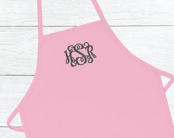 Personalized Kids Apron: Embroidered Monogram, Chef or Art Apron