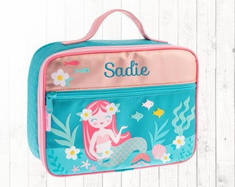 Personalized Unicorn Lunchbox with Embroidered Name / Stephen Joseph Brand Lunch Box for girls /