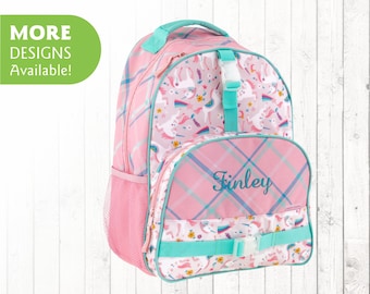 UNICORN Backpack Personalized with Embroidered Name / Optional matching Lunchbox / Monogrammed School Bag