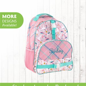 monogrammed unicorn backpack
