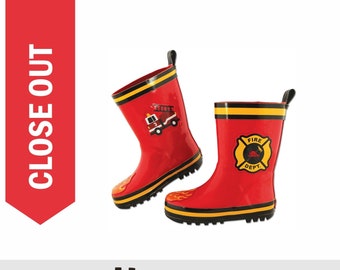 Kids Firefighter Rain Boots / CLOSE OUT - Limited Stock