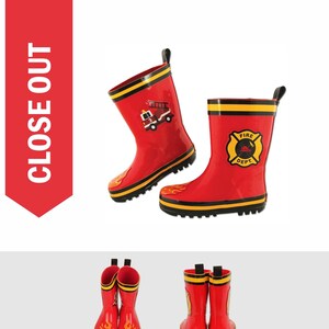 Kids Firefighter Rain Boots CLOSE OUT Limited Stock Etsy