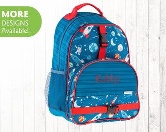 SPACE Backpack Personalized with Embroidered Name / Optional matching Lunchbox / Monogrammed School Bag