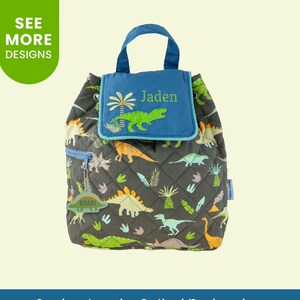 Dinosaur Toddler Backpack Personalized / Stephen Joseph Quilted Backpack
