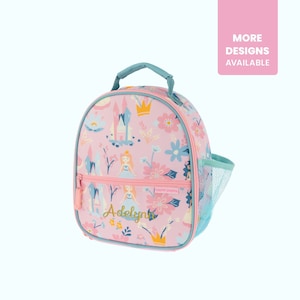 Boîte à lunch princesse personnalisée avec nom brodé / sac à dos assorti en option / cartable à monogramme