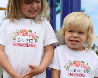 Big Sister T-shirt, Little Sister T Shirt, Big Sis Little Sis Shirts, Sister Gifts, Custom Sister Shirts, Baby Announcement shirt for girl