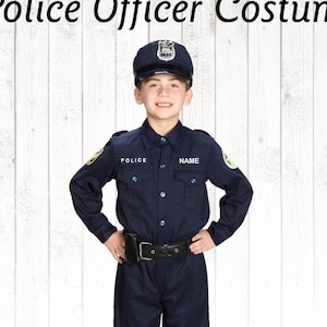 Kids Halloween Costume Police Officer Costume Personalized Police Uniform Dress Up Career Day Outfit Police Officer Outfit SWAT Helmet image 1