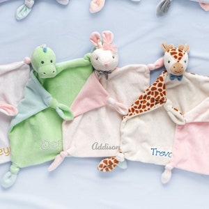 Personalized Baby Lovie / Lovey Blanket / Animal Security Blanket image 1